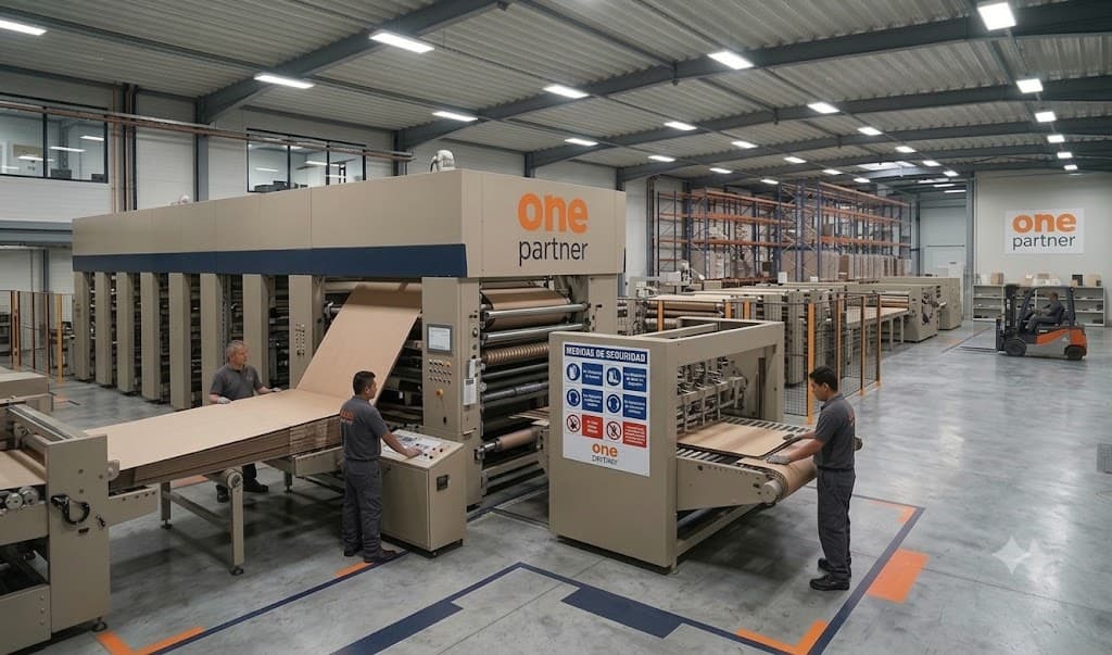 Planta de manufactura de corrugado — producción a gran escala
